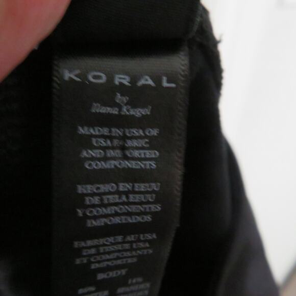 Koral Womens Size XS Black Gold Curve Mid Rise Crop Legging Stretchy Yoga Pants - Picture 8 of 9